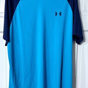 Under Armour UA Men's Heatgear Blue Two Tone Shirt Men's Size Large New